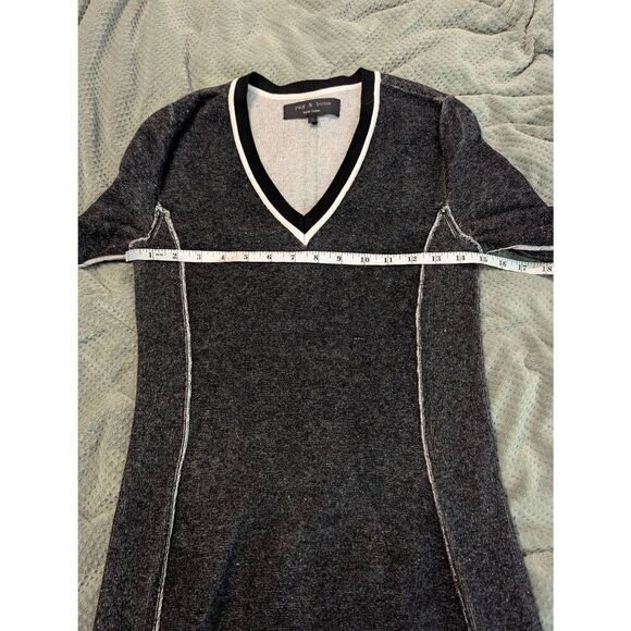 Rag and Bone Women's XS Wool Blend Grey Sweater Style Dress Long Sleeves Mini - Picture 6 of 6